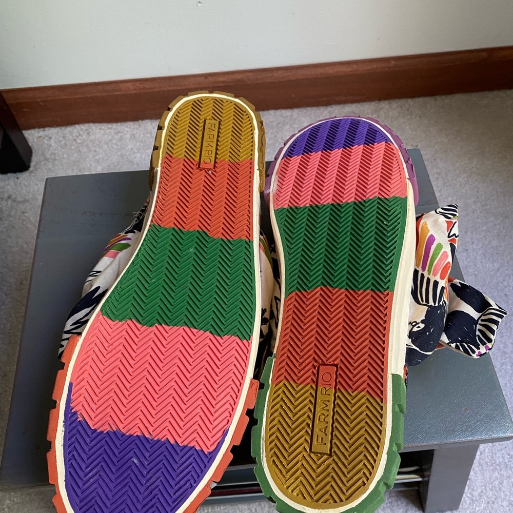 FARM RIO Women Vibrant Print Colorful Sandals - NEW NWOB - Picture 10 of 10